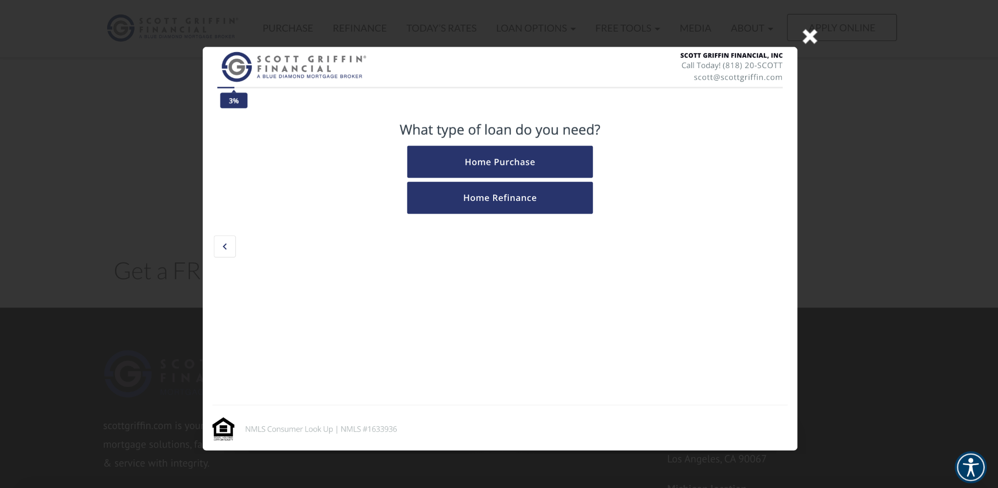 mortgage multi step popup form