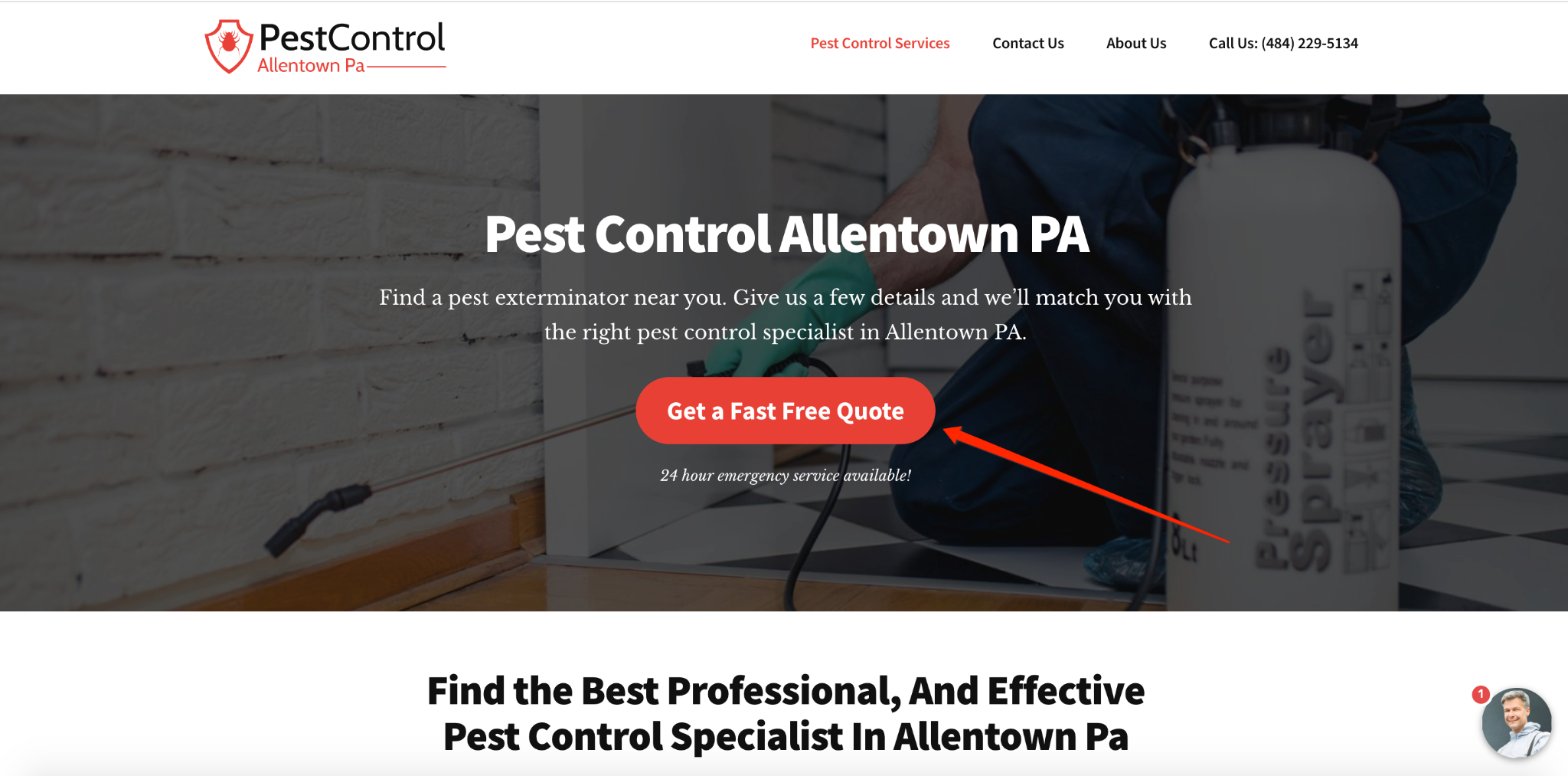 pest control lead generation site