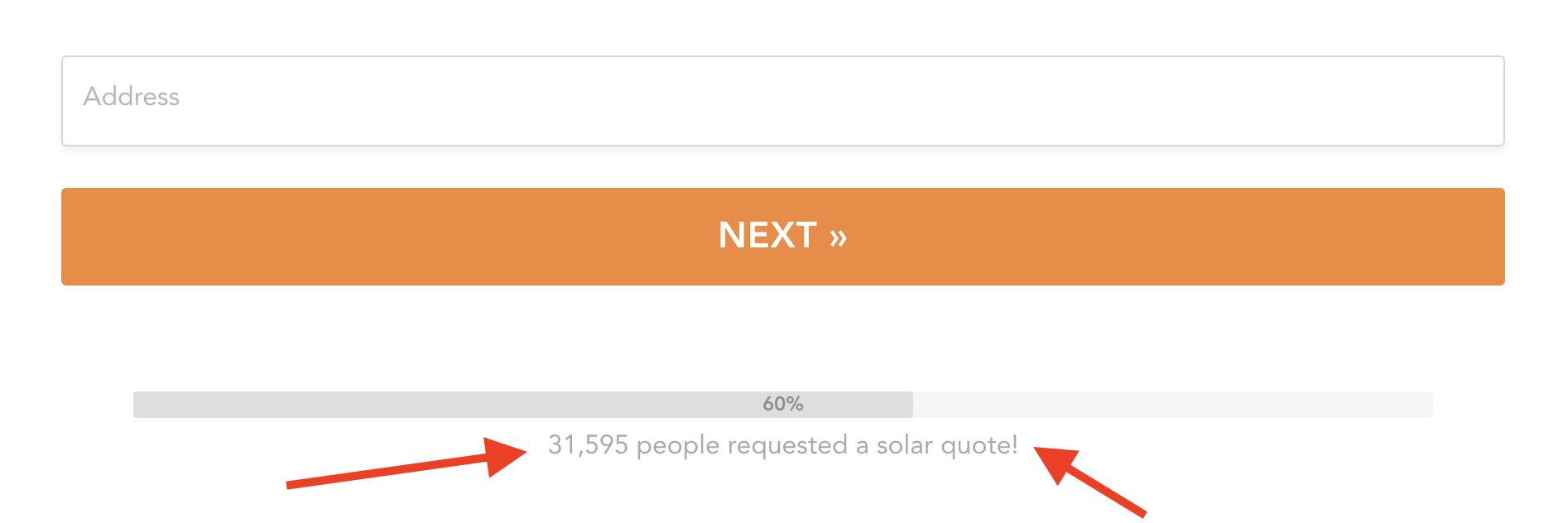 adding social proof to solar form