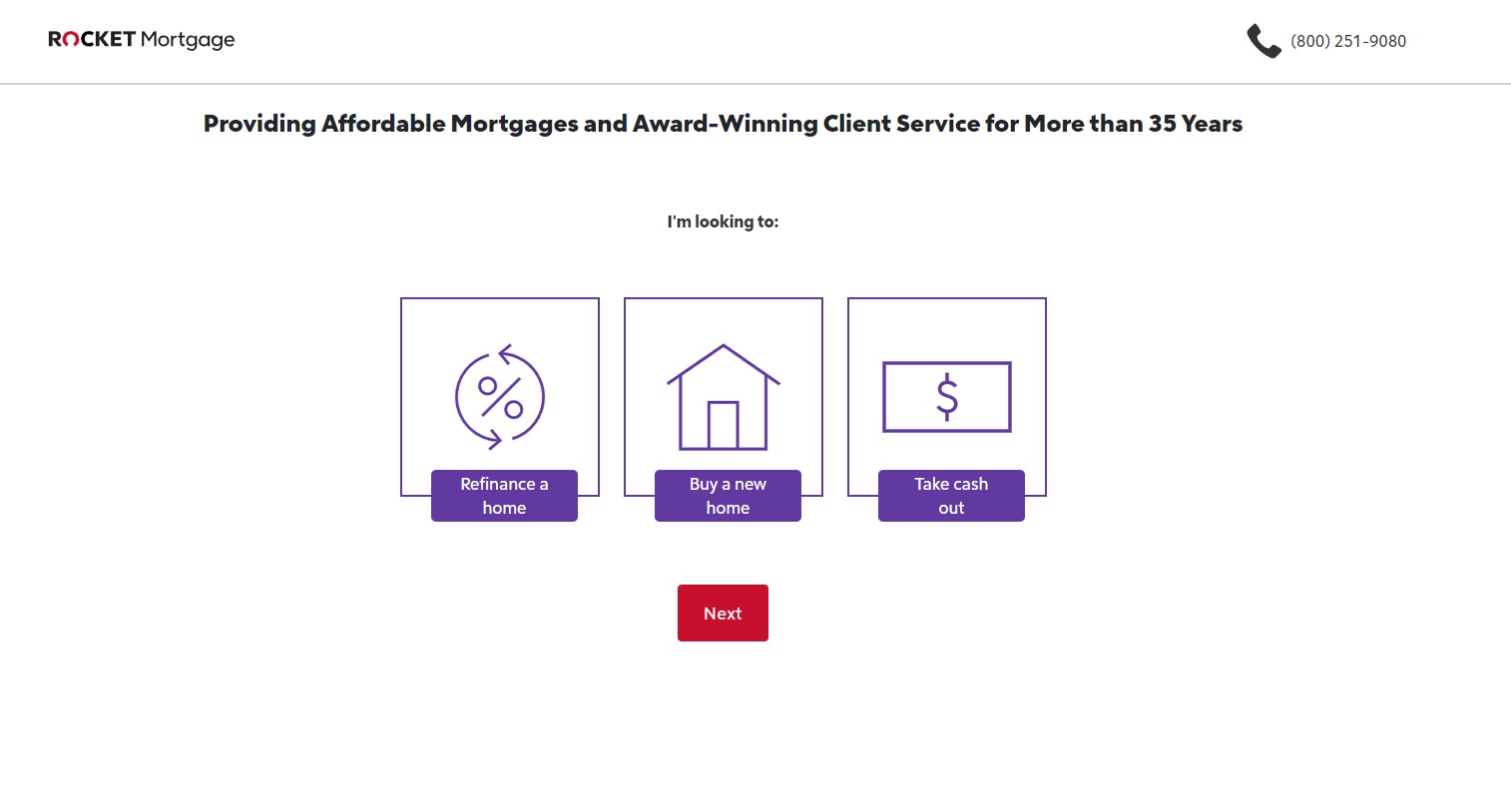 example of a rocket mortgage lead form