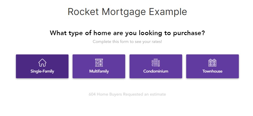 rocket mortgage real estate form
